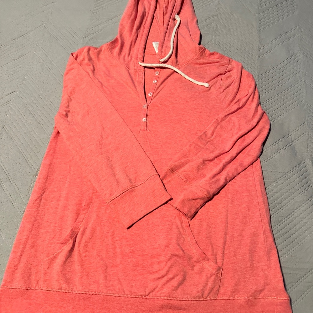 Coral Hooded Pullover